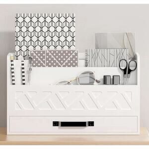 BLU MONACO Mail Organizer Countertop Kitchen – White Wood Desk Storage
